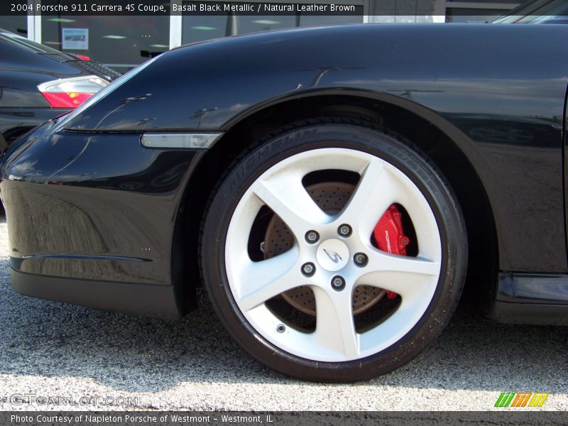 Basalt Black Metallic / Natural Leather Brown 2004 Porsche 911 Carrera 4S Coupe
