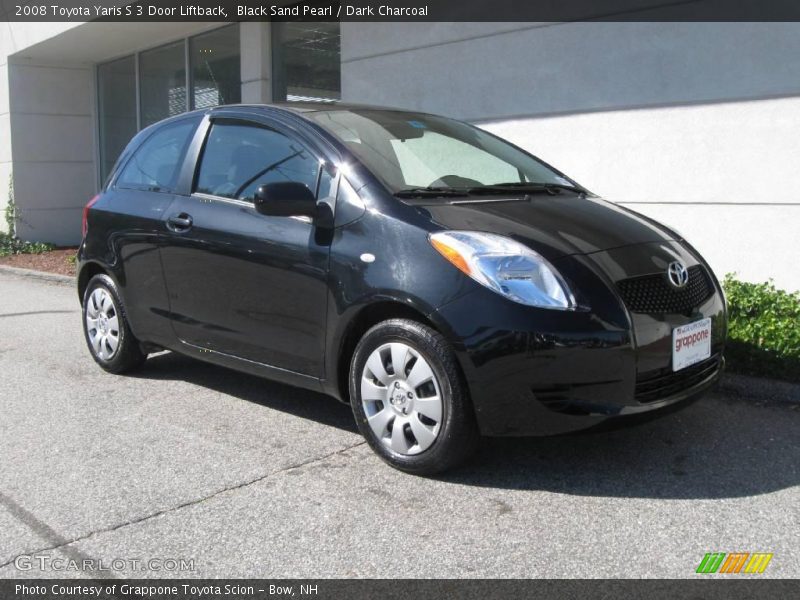 Black Sand Pearl / Dark Charcoal 2008 Toyota Yaris S 3 Door Liftback