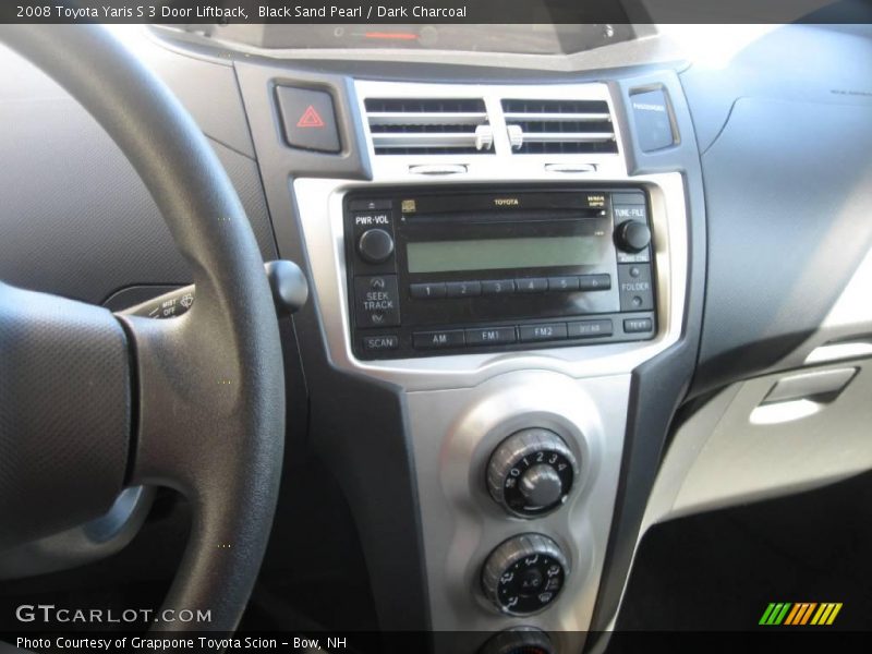 Black Sand Pearl / Dark Charcoal 2008 Toyota Yaris S 3 Door Liftback