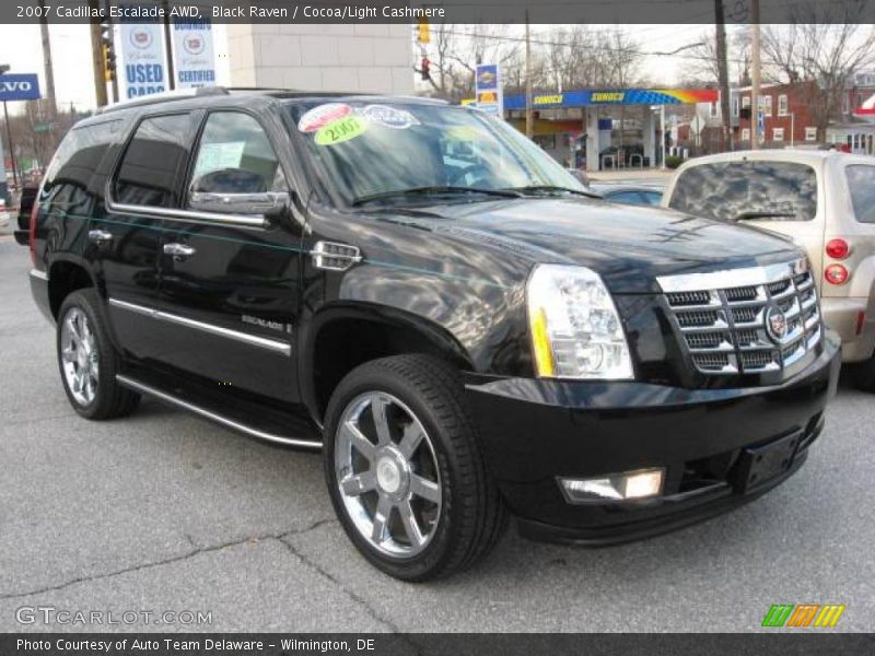 Black Raven / Cocoa/Light Cashmere 2007 Cadillac Escalade AWD