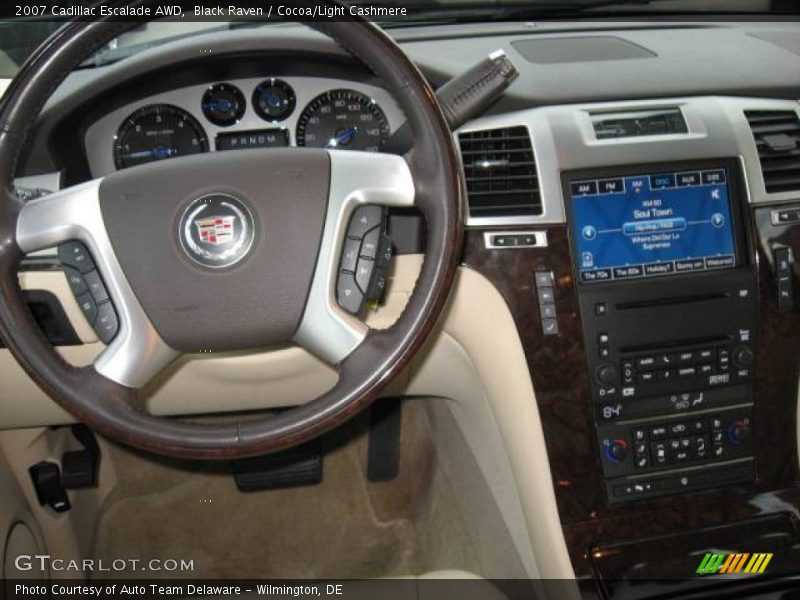 Black Raven / Cocoa/Light Cashmere 2007 Cadillac Escalade AWD
