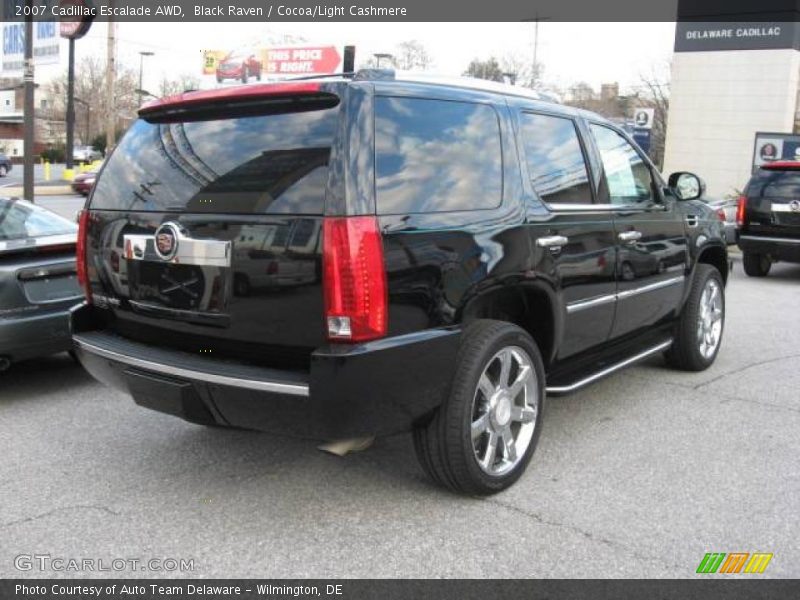 Black Raven / Cocoa/Light Cashmere 2007 Cadillac Escalade AWD