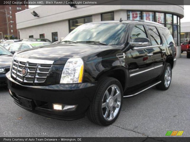 Black Raven / Cocoa/Light Cashmere 2007 Cadillac Escalade AWD