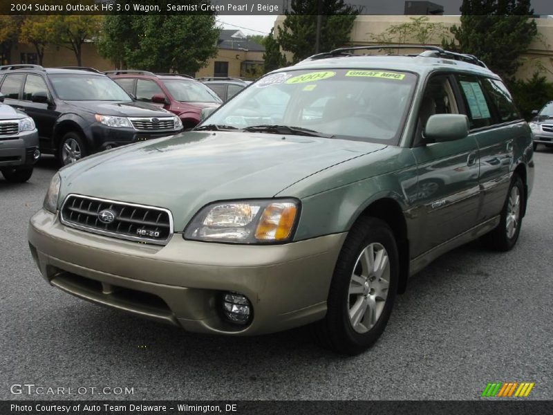 Seamist Green Pearl / Beige 2004 Subaru Outback H6 3.0 Wagon