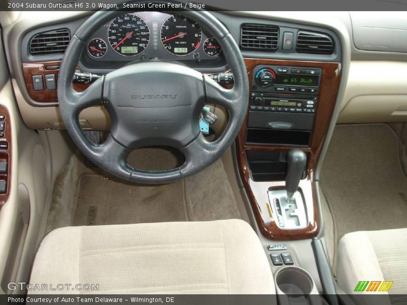 Seamist Green Pearl / Beige 2004 Subaru Outback H6 3.0 Wagon
