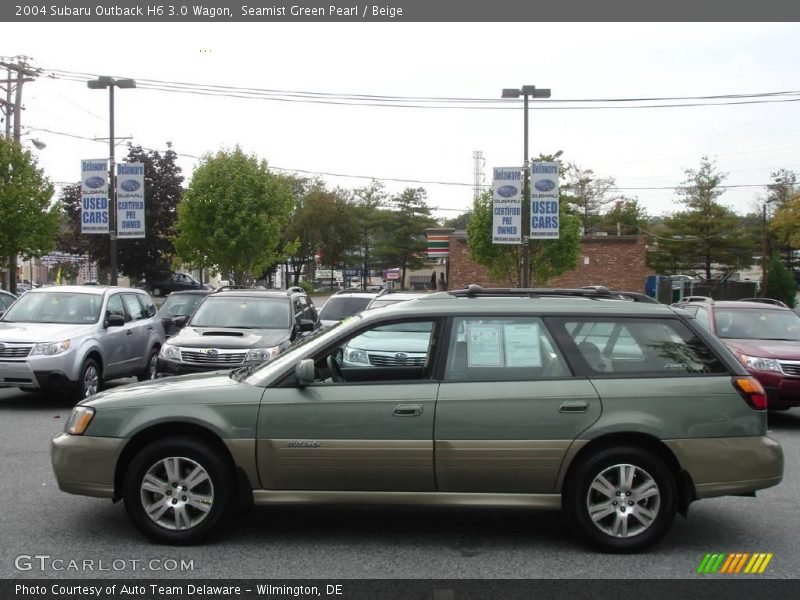 Seamist Green Pearl / Beige 2004 Subaru Outback H6 3.0 Wagon