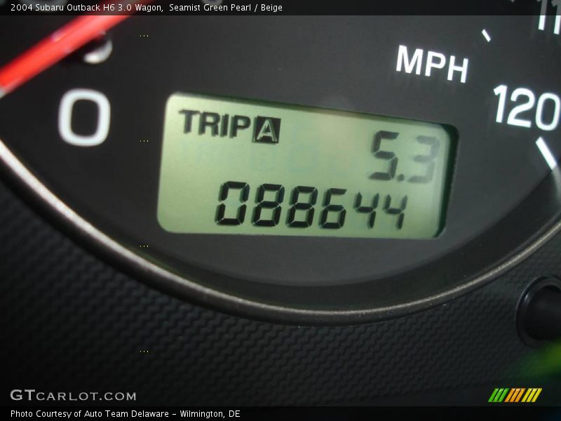 Seamist Green Pearl / Beige 2004 Subaru Outback H6 3.0 Wagon
