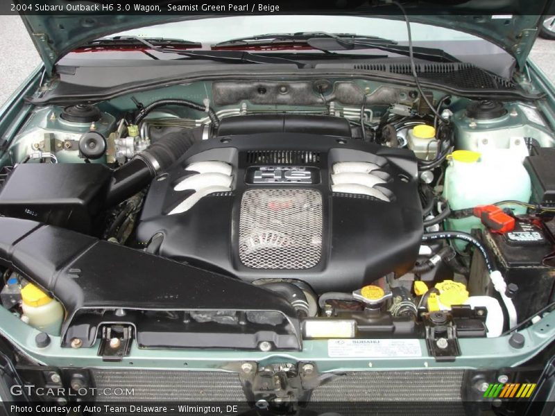 Seamist Green Pearl / Beige 2004 Subaru Outback H6 3.0 Wagon