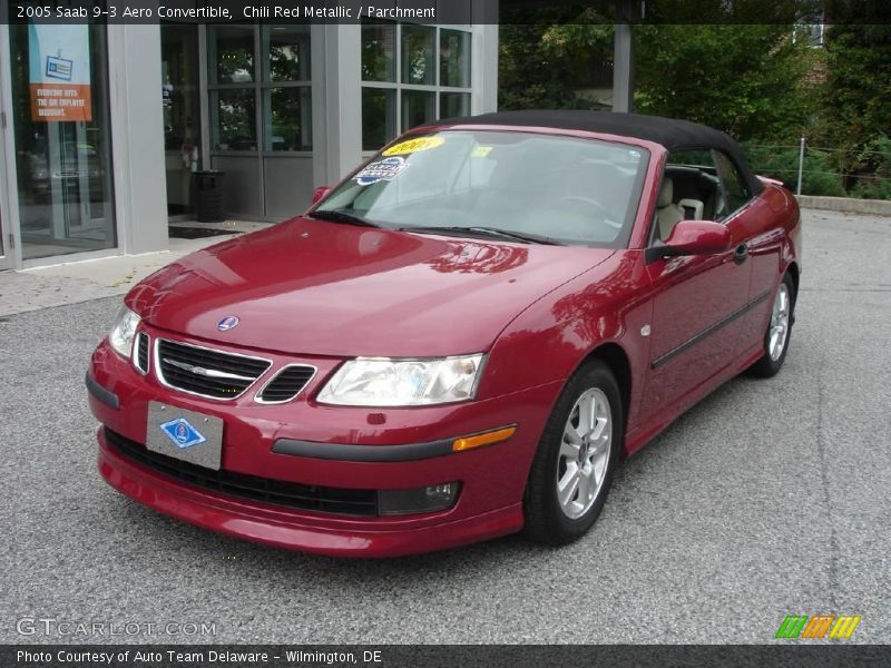 Chili Red Metallic / Parchment 2005 Saab 9-3 Aero Convertible