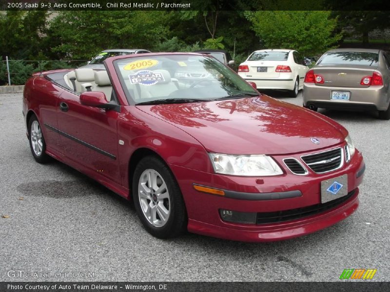 Chili Red Metallic / Parchment 2005 Saab 9-3 Aero Convertible