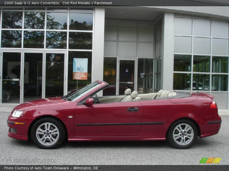 Chili Red Metallic / Parchment 2005 Saab 9-3 Aero Convertible