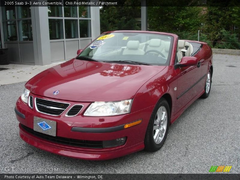 Chili Red Metallic / Parchment 2005 Saab 9-3 Aero Convertible