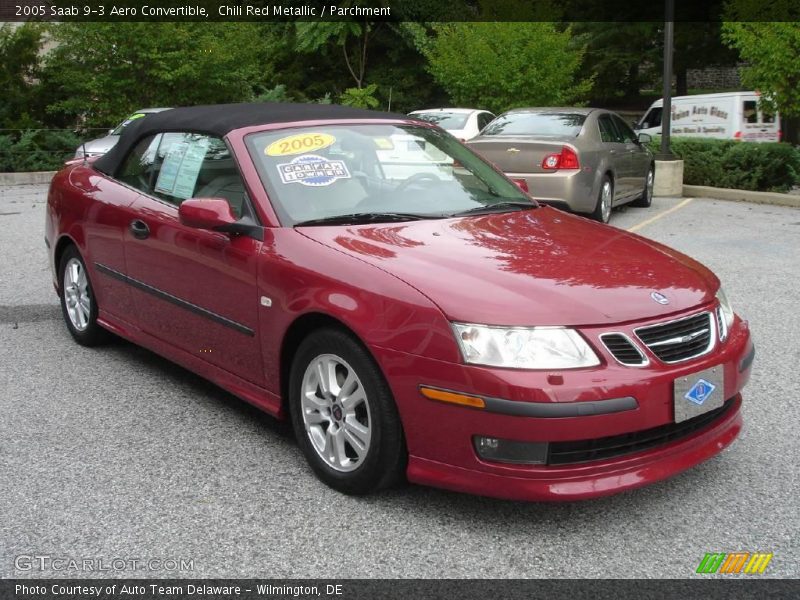 Chili Red Metallic / Parchment 2005 Saab 9-3 Aero Convertible