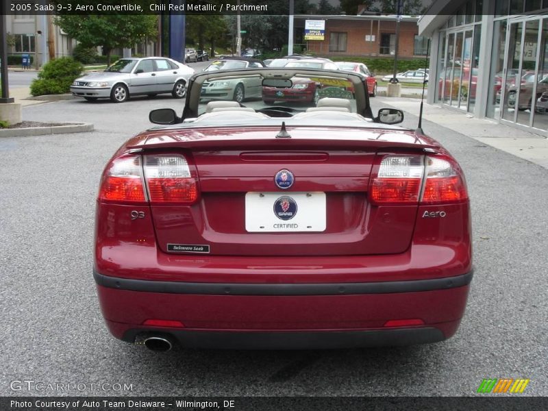 Chili Red Metallic / Parchment 2005 Saab 9-3 Aero Convertible