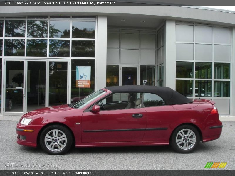 Chili Red Metallic / Parchment 2005 Saab 9-3 Aero Convertible