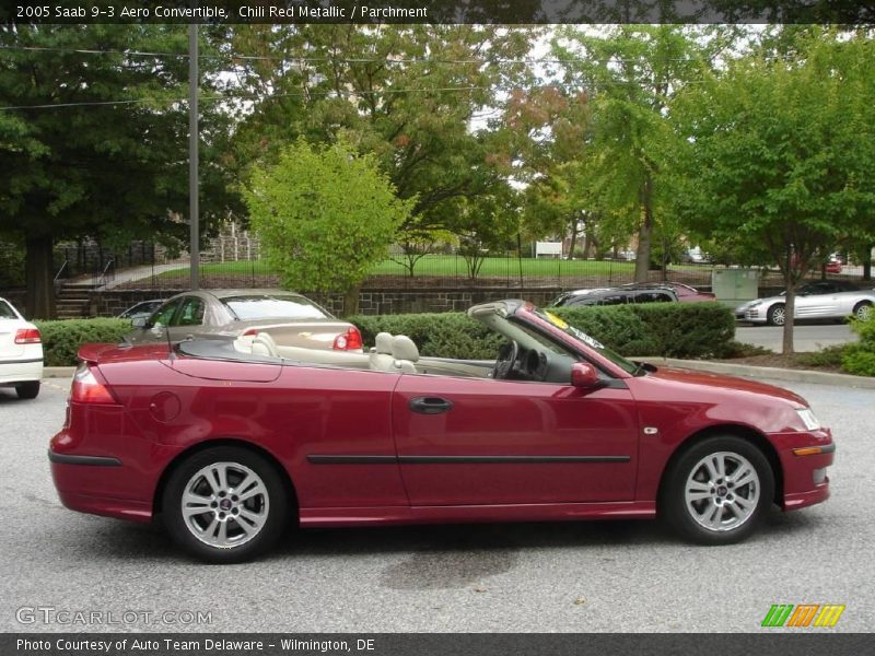 Chili Red Metallic / Parchment 2005 Saab 9-3 Aero Convertible