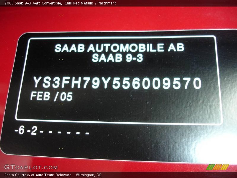 Chili Red Metallic / Parchment 2005 Saab 9-3 Aero Convertible