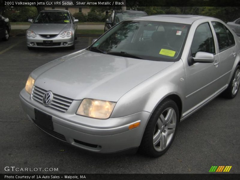 Silver Arrow Metallic / Black 2001 Volkswagen Jetta GLX VR6 Sedan