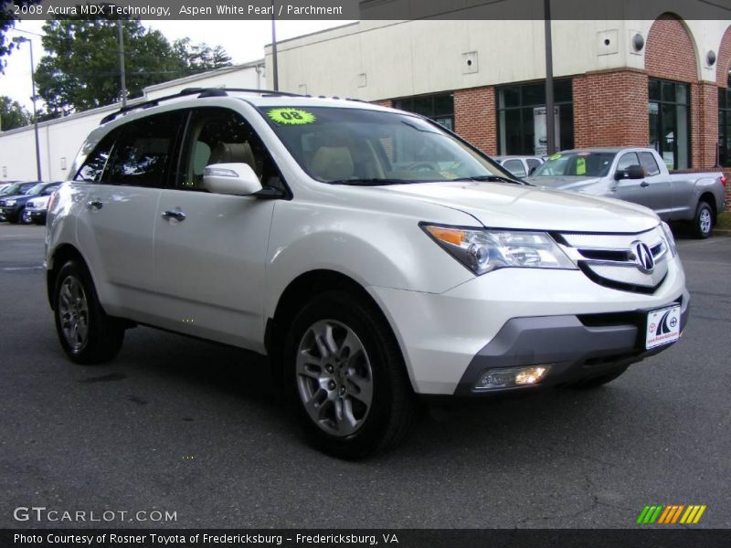 Aspen White Pearl / Parchment 2008 Acura MDX Technology