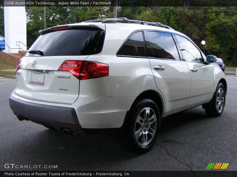Aspen White Pearl / Parchment 2008 Acura MDX Technology