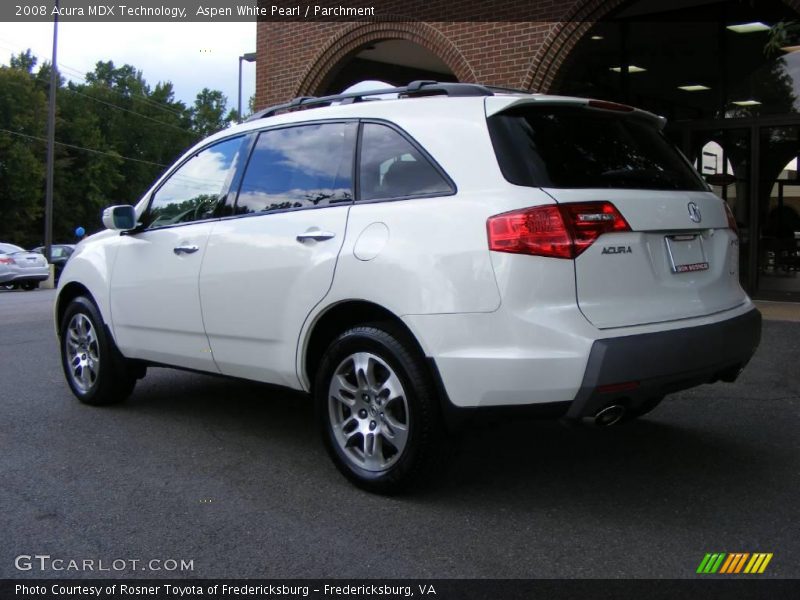 Aspen White Pearl / Parchment 2008 Acura MDX Technology