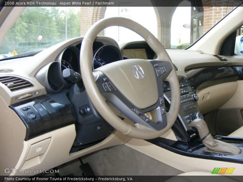 Aspen White Pearl / Parchment 2008 Acura MDX Technology