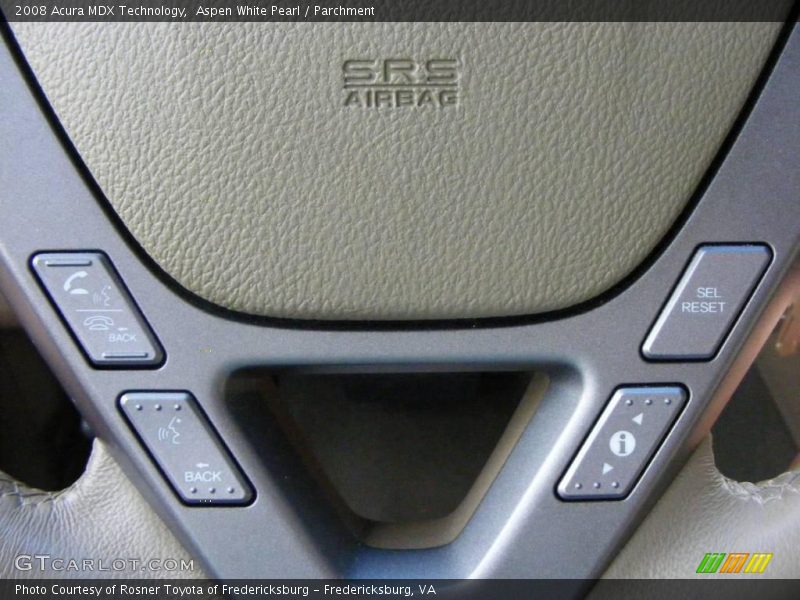 Aspen White Pearl / Parchment 2008 Acura MDX Technology