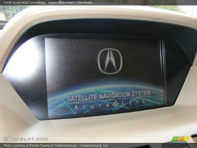 Aspen White Pearl / Parchment 2008 Acura MDX Technology