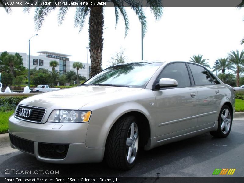 Canvas Beige Metallic / Beige 2003 Audi A4 1.8T Sedan