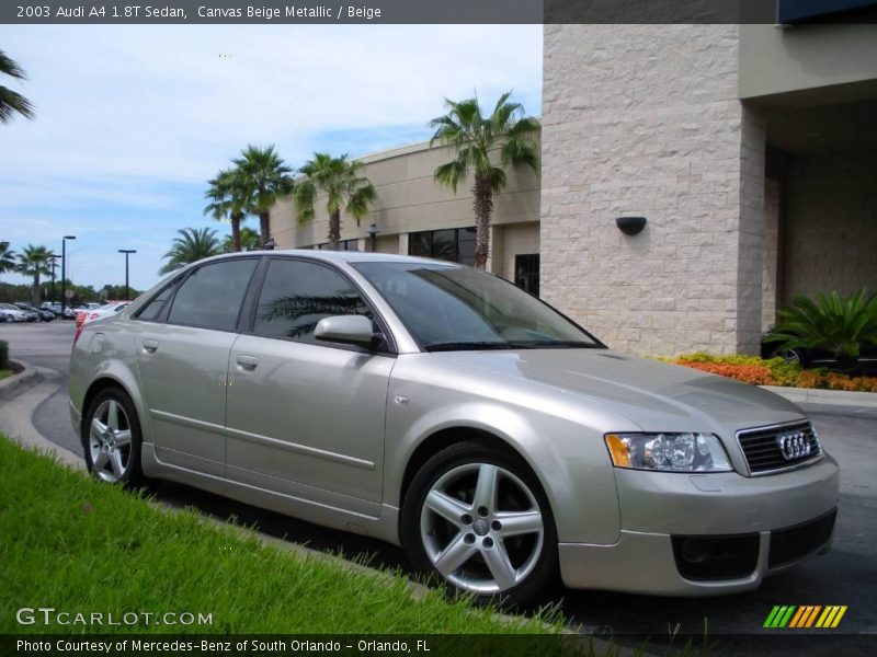 Canvas Beige Metallic / Beige 2003 Audi A4 1.8T Sedan