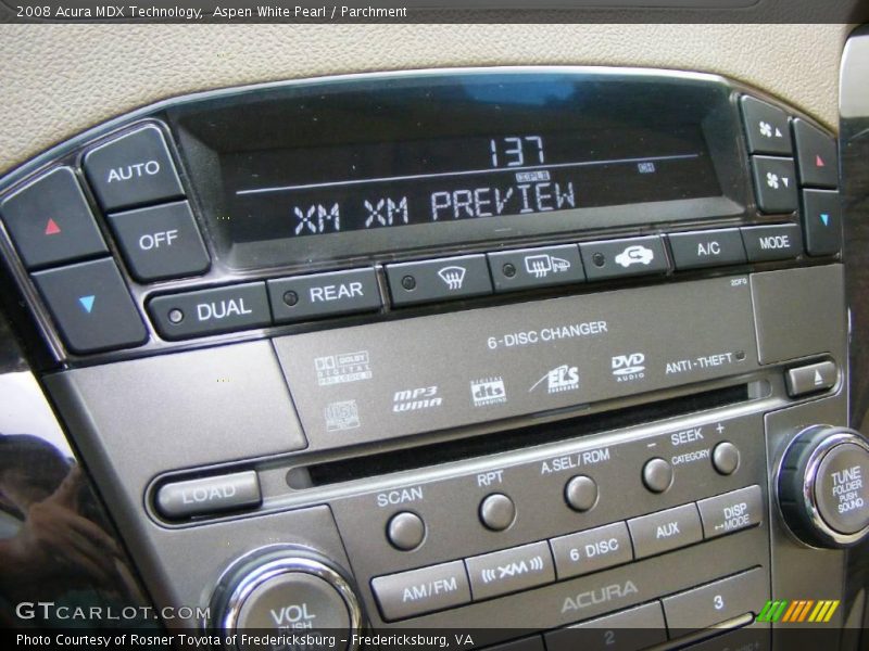 Aspen White Pearl / Parchment 2008 Acura MDX Technology
