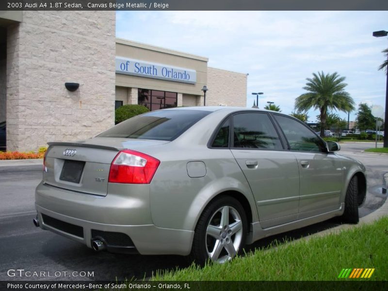 Canvas Beige Metallic / Beige 2003 Audi A4 1.8T Sedan