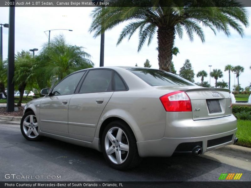 Canvas Beige Metallic / Beige 2003 Audi A4 1.8T Sedan
