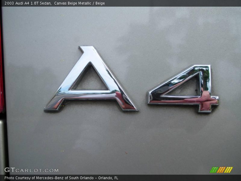 Canvas Beige Metallic / Beige 2003 Audi A4 1.8T Sedan