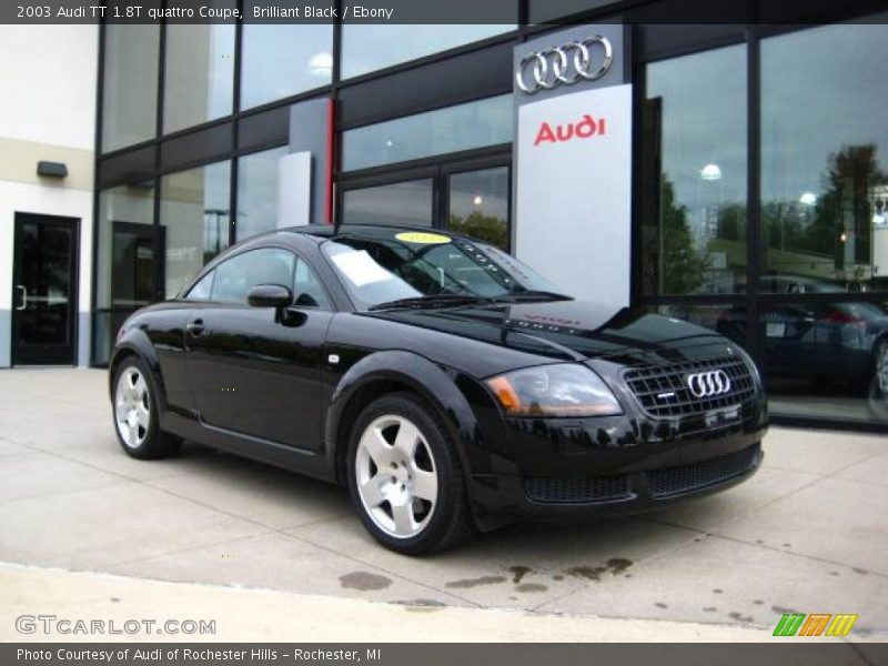 Brilliant Black / Ebony 2003 Audi TT 1.8T quattro Coupe