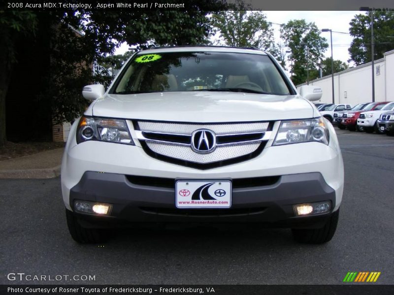Aspen White Pearl / Parchment 2008 Acura MDX Technology