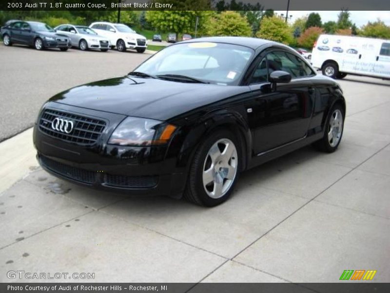 Brilliant Black / Ebony 2003 Audi TT 1.8T quattro Coupe