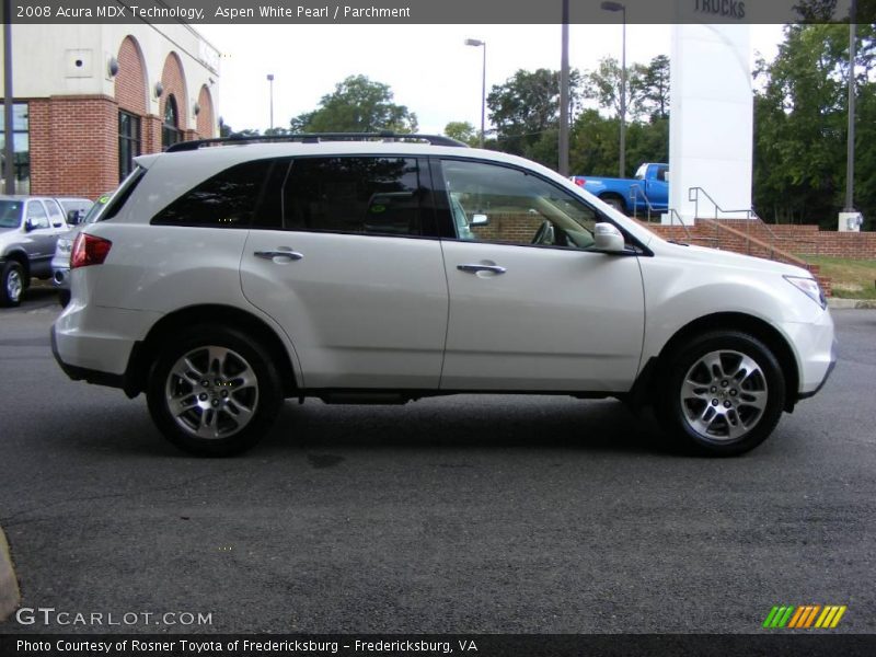 Aspen White Pearl / Parchment 2008 Acura MDX Technology