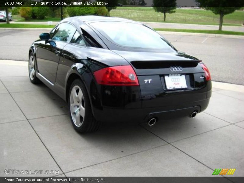 Brilliant Black / Ebony 2003 Audi TT 1.8T quattro Coupe