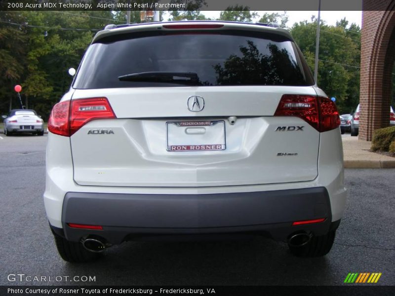 Aspen White Pearl / Parchment 2008 Acura MDX Technology