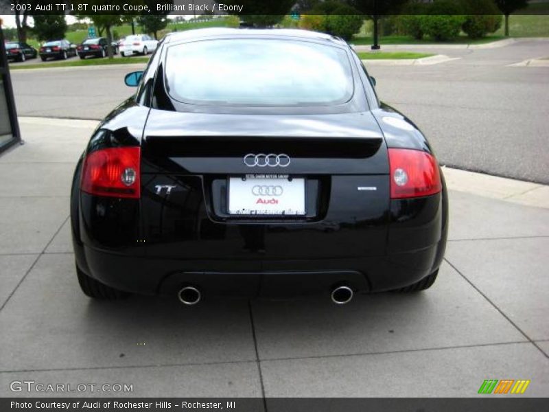 Brilliant Black / Ebony 2003 Audi TT 1.8T quattro Coupe
