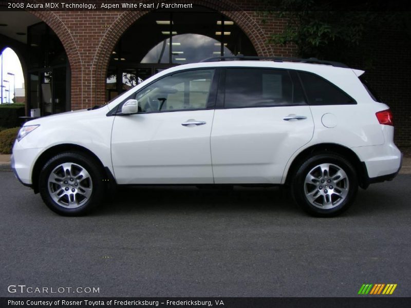 Aspen White Pearl / Parchment 2008 Acura MDX Technology