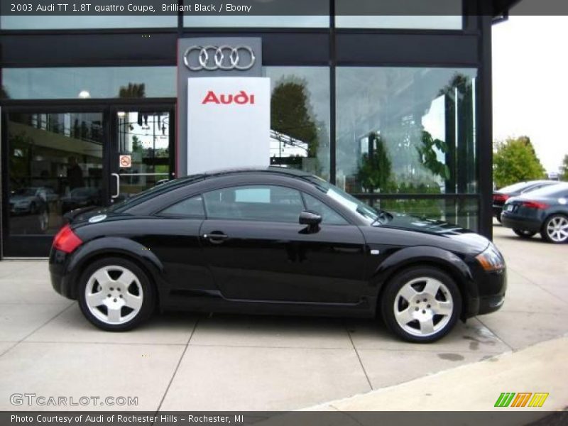 Brilliant Black / Ebony 2003 Audi TT 1.8T quattro Coupe