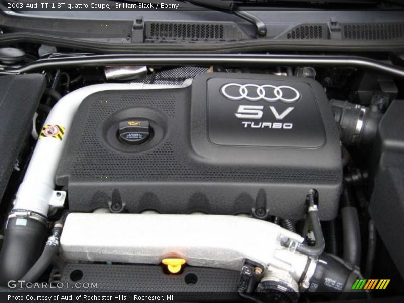 Brilliant Black / Ebony 2003 Audi TT 1.8T quattro Coupe