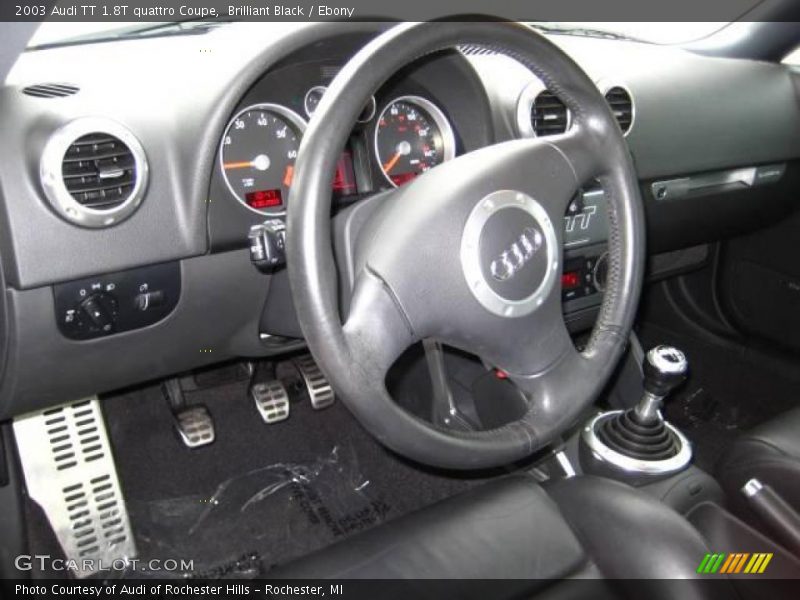 Brilliant Black / Ebony 2003 Audi TT 1.8T quattro Coupe