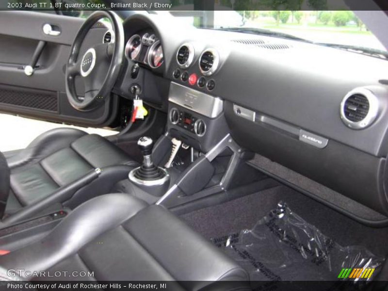 Brilliant Black / Ebony 2003 Audi TT 1.8T quattro Coupe