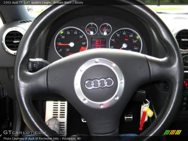 Brilliant Black / Ebony 2003 Audi TT 1.8T quattro Coupe