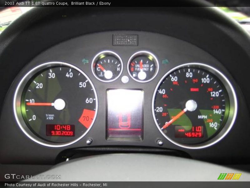 Brilliant Black / Ebony 2003 Audi TT 1.8T quattro Coupe
