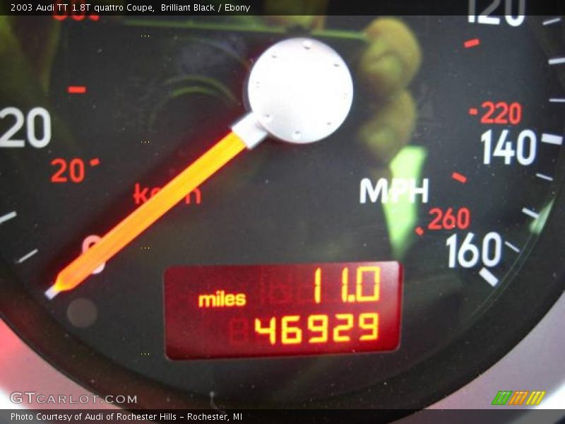 Brilliant Black / Ebony 2003 Audi TT 1.8T quattro Coupe