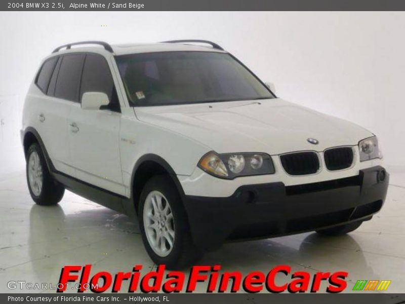 Alpine White / Sand Beige 2004 BMW X3 2.5i